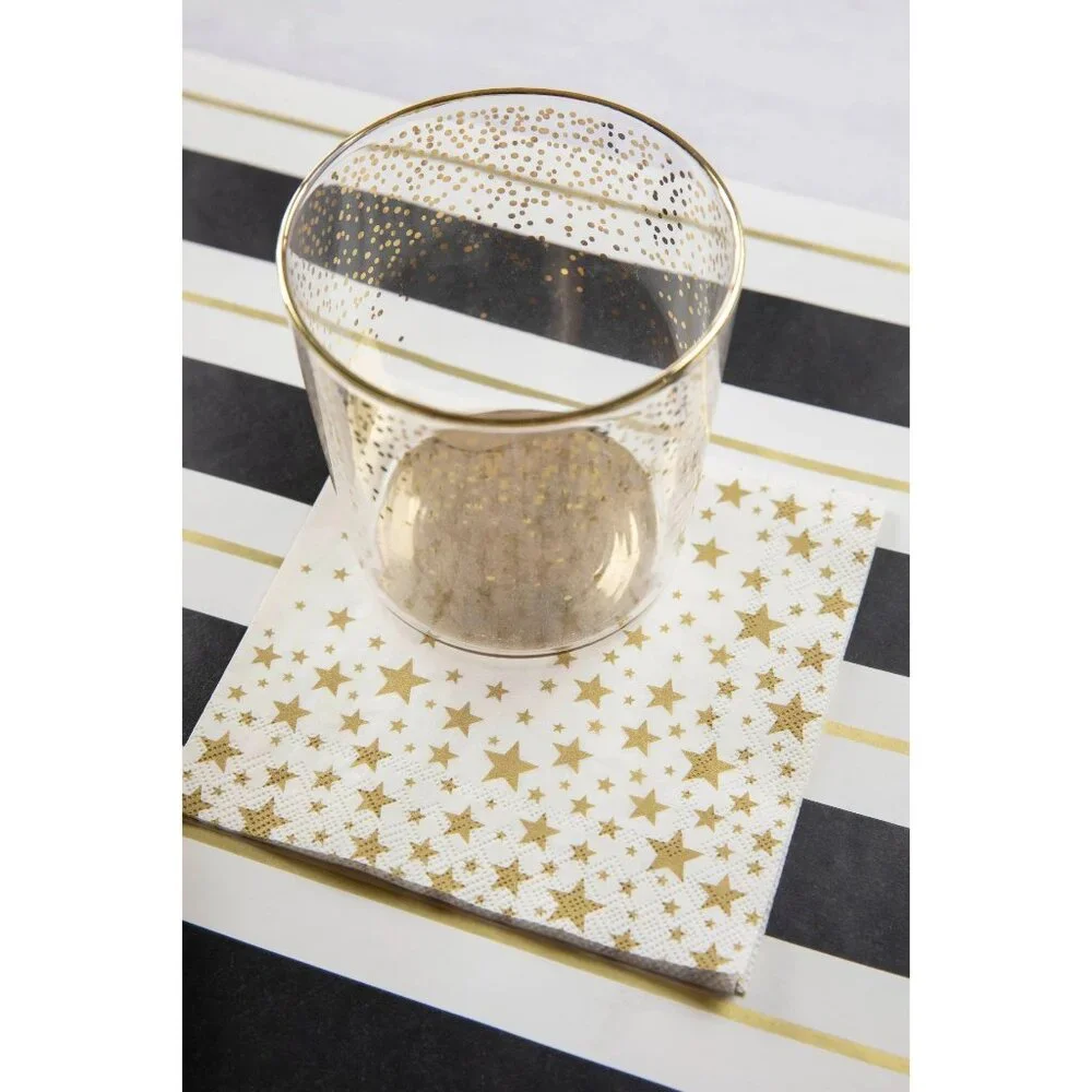 Paper Napkins Shining Stars lot of 2 packs of 20 / 40 total Hester & Cook NIP